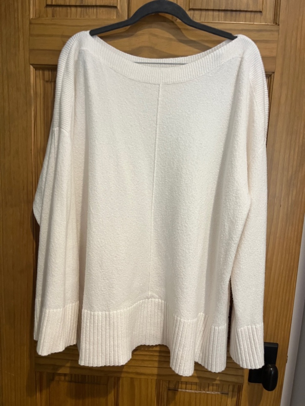 Cream Boatneck Women's Sweater - Cozy Lightweight Knit